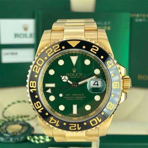 rolex gmt 2 oro verde|rolex gmt master 2 prezzo.